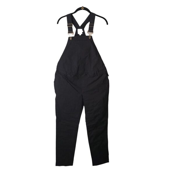 NEW The Nines By Hatch Maternity Overalls Jumpsuit Black Cotton Twill Womens XS - Picture 3 of 10